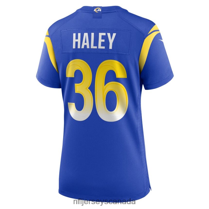 Women Los Angeles Rams Grant Haley Nike Royal Game Player Jersey Clothing NFL TBXFR66538