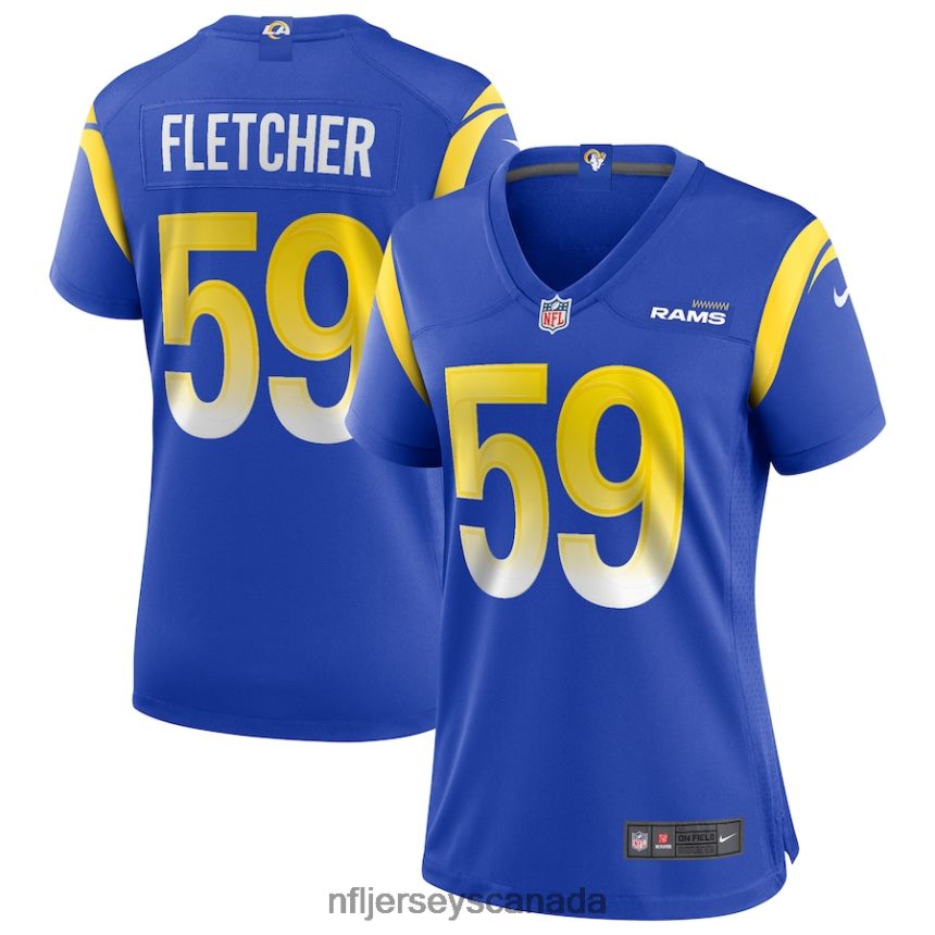 Women Los Angeles Rams London Fletcher Nike Royal Game Retired Player Jersey Clothing NFL TBXFR66409