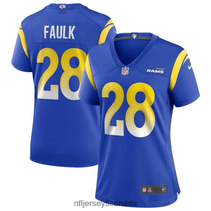 Women Los Angeles Rams Marshall Faulk Nike Royal Game Retired Player Jersey Clothing NFL TBXFR63816