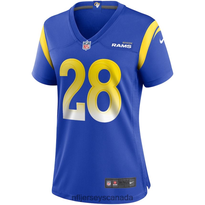 Women Los Angeles Rams Marshall Faulk Nike Royal Game Retired Player Jersey Clothing NFL TBXFR63816