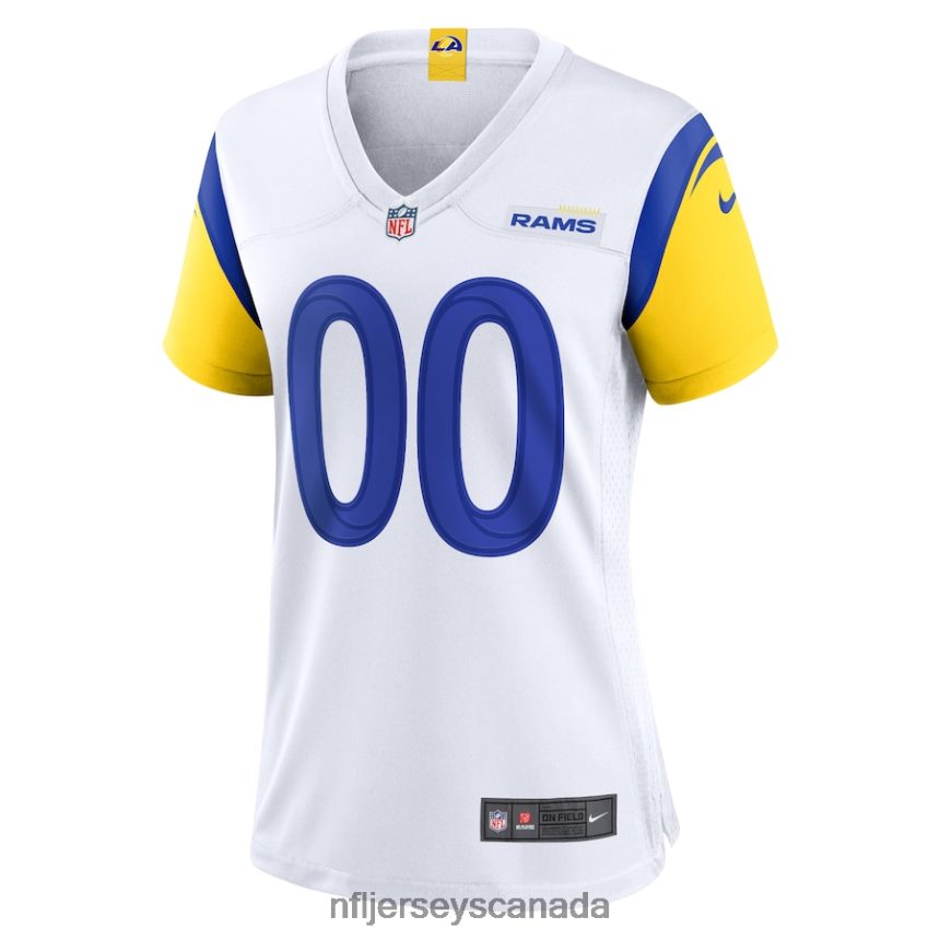Women Los Angeles Rams Nike White Alternate Custom Jersey Clothing NFL TBXFR62398