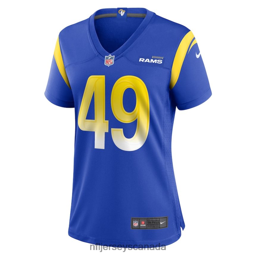 Women Los Angeles Rams Roger Carter Jr Nike Royal Game Player Jersey Clothing NFL TBXFR66224