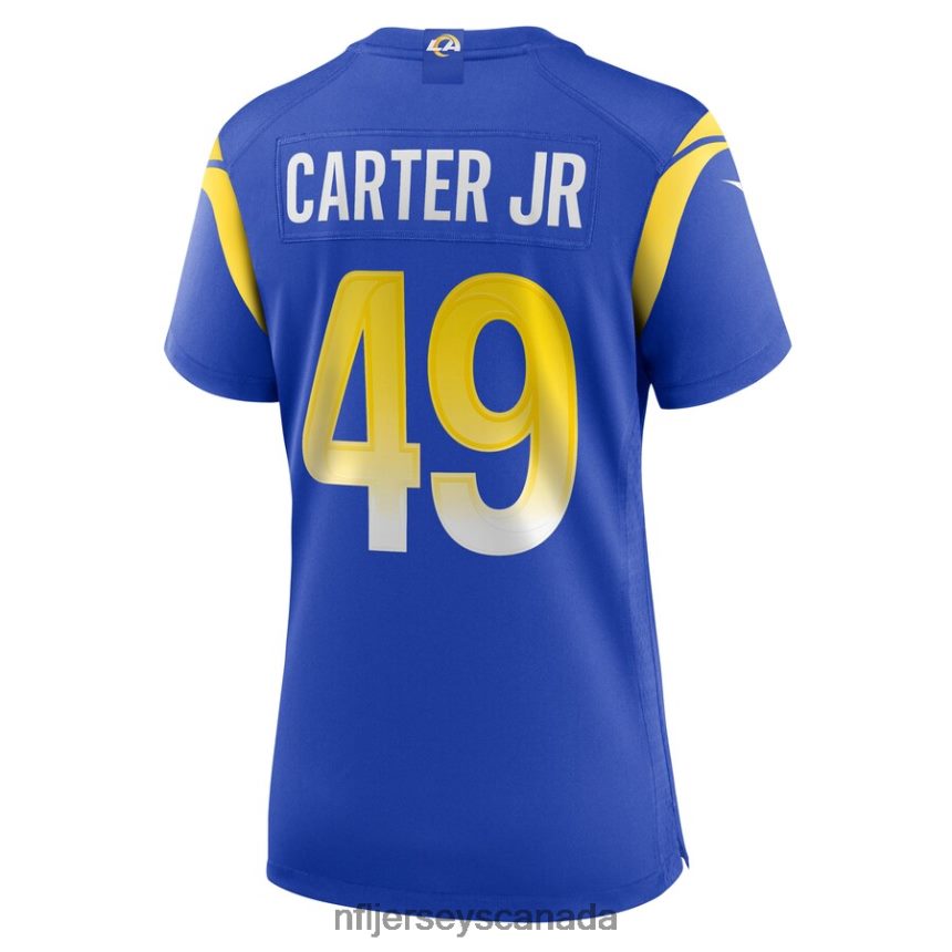 Women Los Angeles Rams Roger Carter Jr Nike Royal Game Player Jersey Clothing NFL TBXFR66224