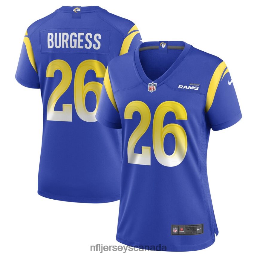 Women Los Angeles Rams Terrell Burgess Nike Royal Game Jersey Clothing NFL TBXFR66359