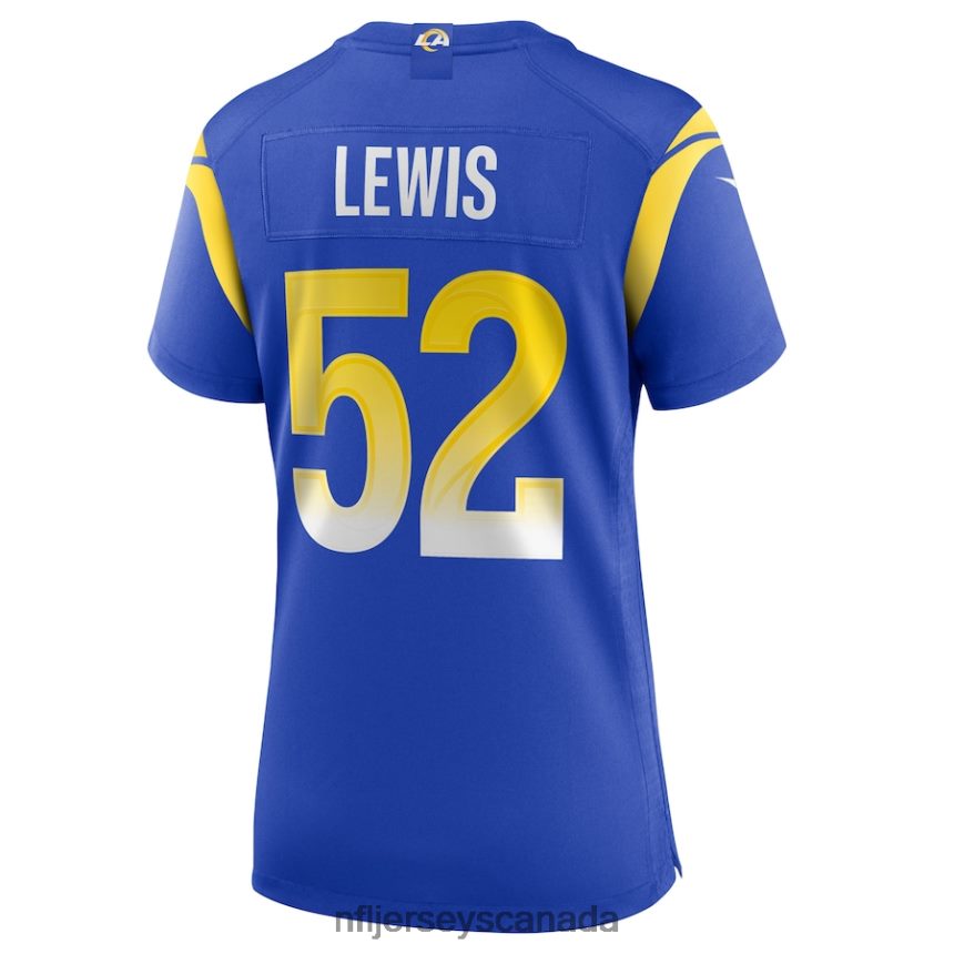 Women Los Angeles Rams Terrell Lewis Nike Royal Game Jersey Clothing NFL TBXFR64862