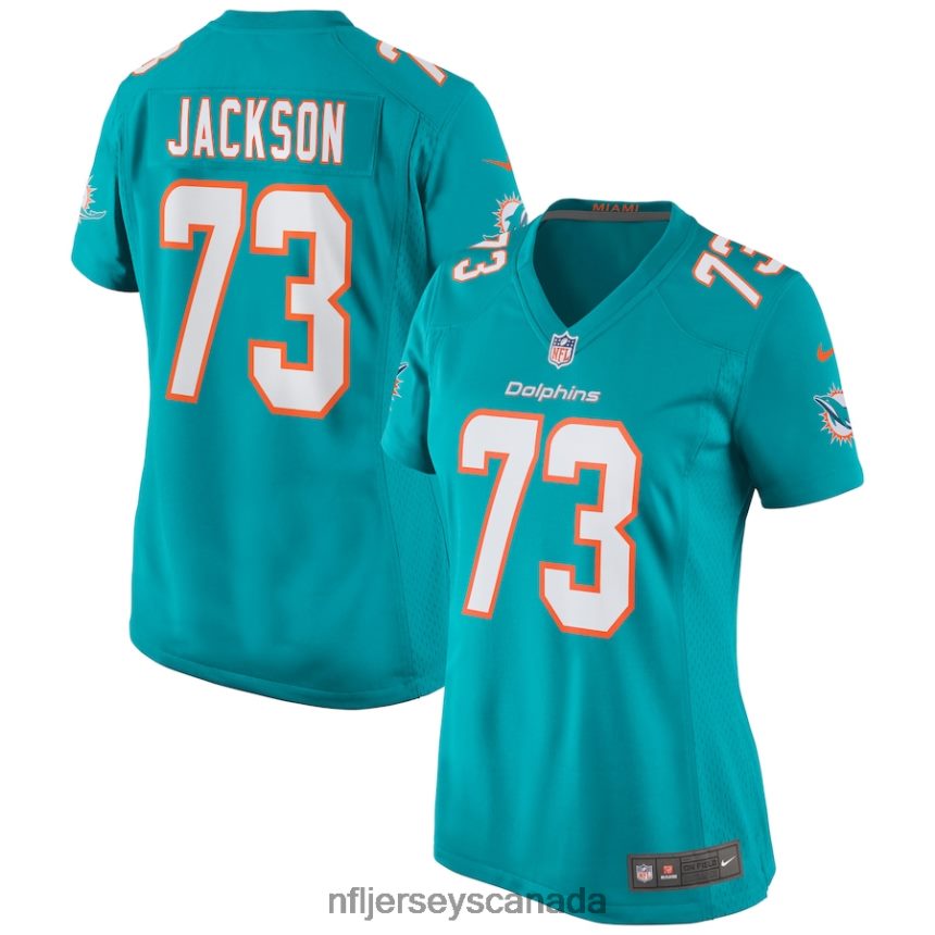 Women Miami Dolphins Austin Jackson Nike Aqua Game Jersey Clothing NFL TBXFR66814