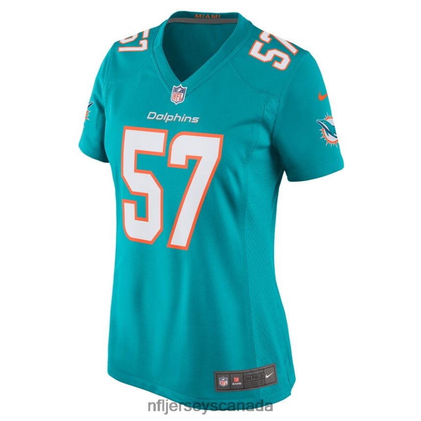 Women Miami Dolphins Brennan Scarlett Nike Aqua Game Jersey Clothing NFL TBXFR66493
