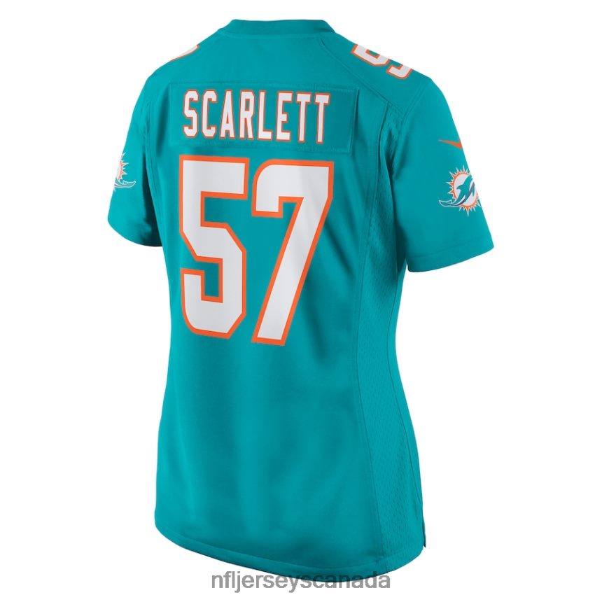Women Miami Dolphins Brennan Scarlett Nike Aqua Game Jersey Clothing NFL TBXFR66493