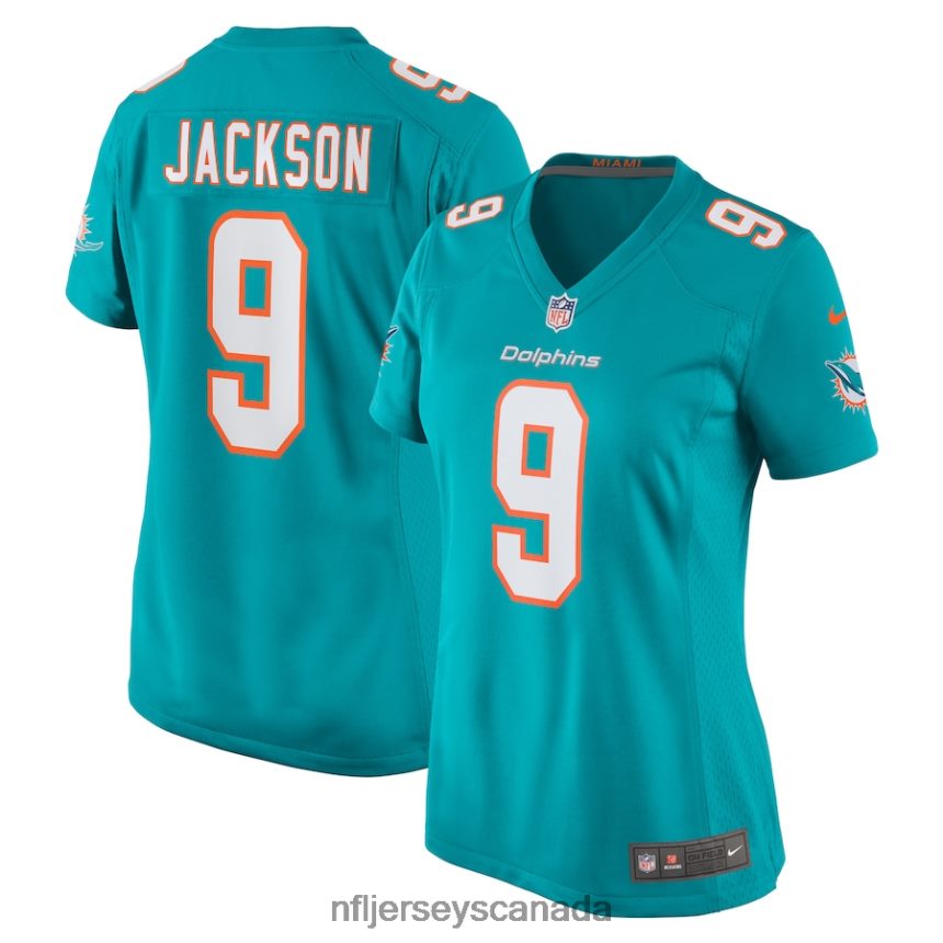 Women Miami Dolphins Calvin Jackson Nike Aqua Home Game Player Jersey Clothing NFL TBXFR66073