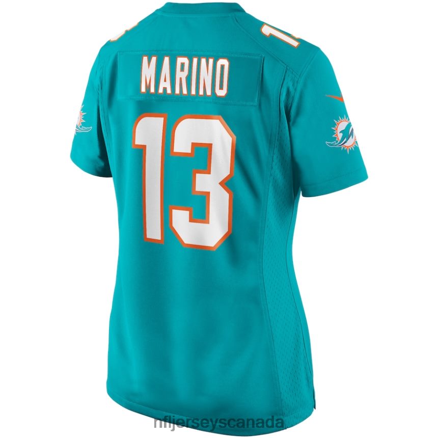 Women Miami Dolphins Dan Marino Nike Aqua Game Retired Player Jersey Clothing NFL TBXFR6983