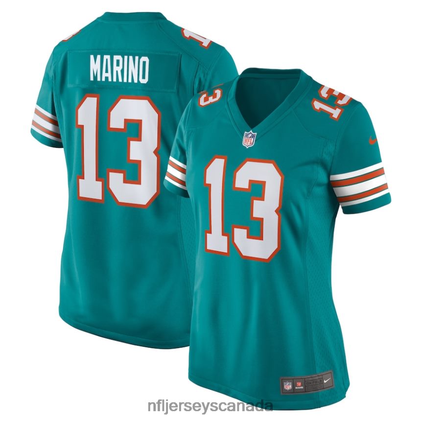 Women Miami Dolphins Dan Marino Nike Aqua Retired Player Jersey Clothing NFL TBXFR6959
