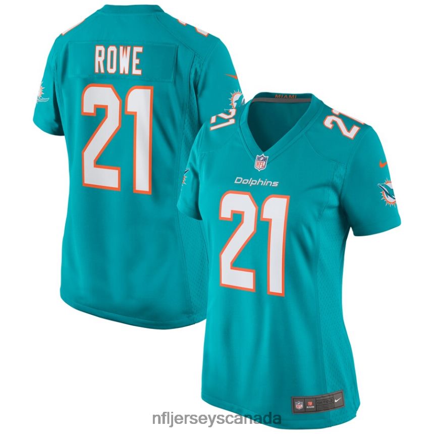 Women Miami Dolphins Eric Rowe Nike Aqua Game Jersey Clothing NFL TBXFR65660
