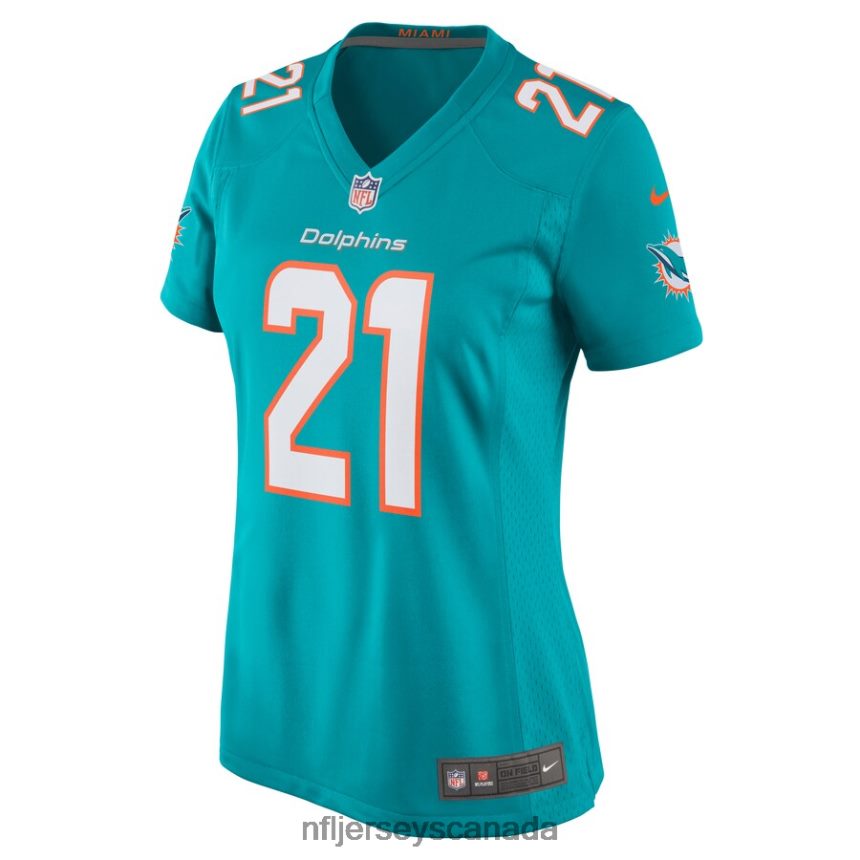 Women Miami Dolphins Eric Rowe Nike Aqua Game Jersey Clothing NFL TBXFR65660