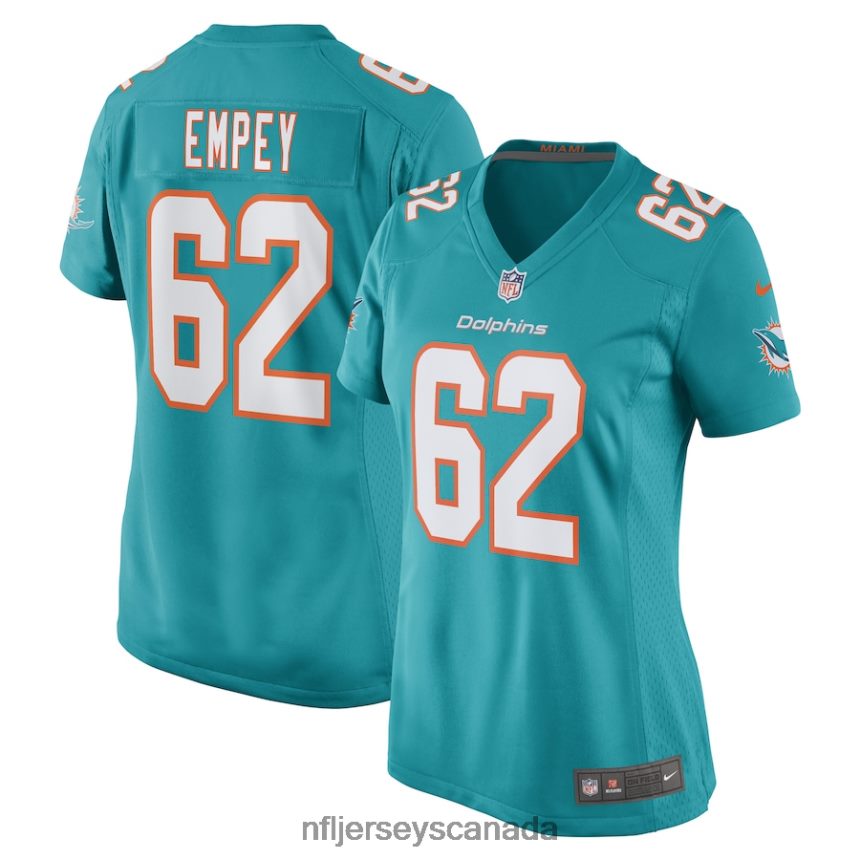 Women Miami Dolphins James Empey Nike Aqua Game Player Jersey Clothing NFL TBXFR66324