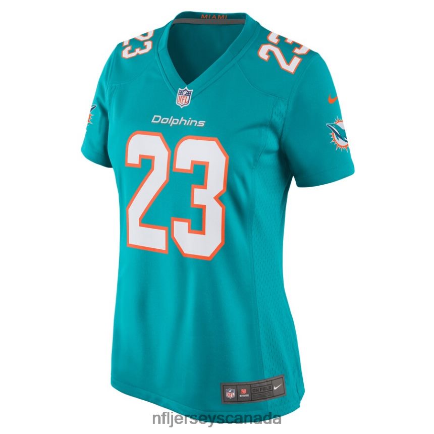 Women Miami Dolphins Jeff Wilson Jr Nike Aqua Game Player Jersey Clothing NFL TBXFR66383