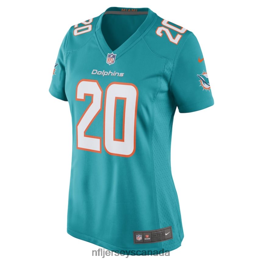 Women Miami Dolphins Justin Bethel Nike Aqua Game Player Jersey Clothing NFL TBXFR65040
