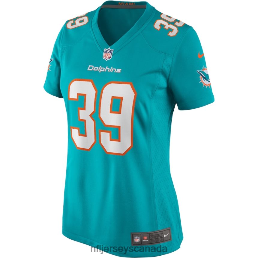 Women Miami Dolphins Larry Csonka Nike Aqua Game Retired Player Jersey Clothing NFL TBXFR64260