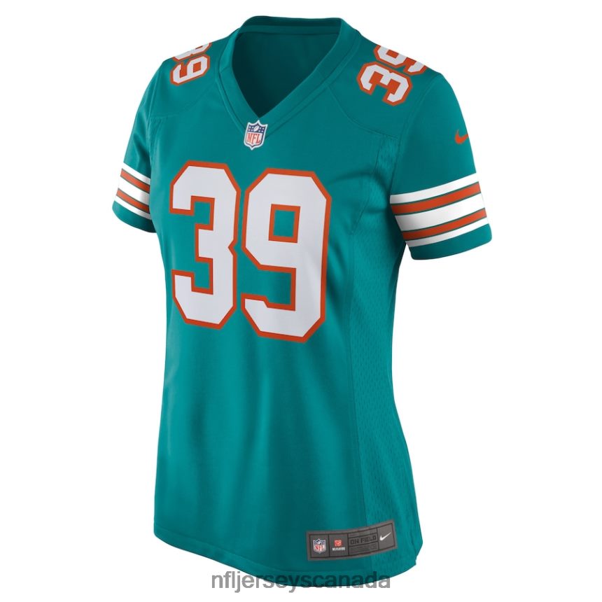 Women Miami Dolphins Larry Csonka Nike Aqua Retired Player Jersey Clothing NFL TBXFR63294