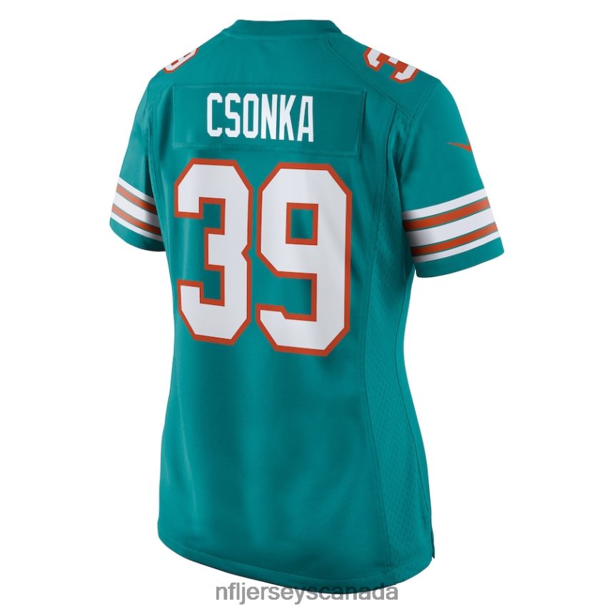 Women Miami Dolphins Larry Csonka Nike Aqua Retired Player Jersey Clothing NFL TBXFR63294