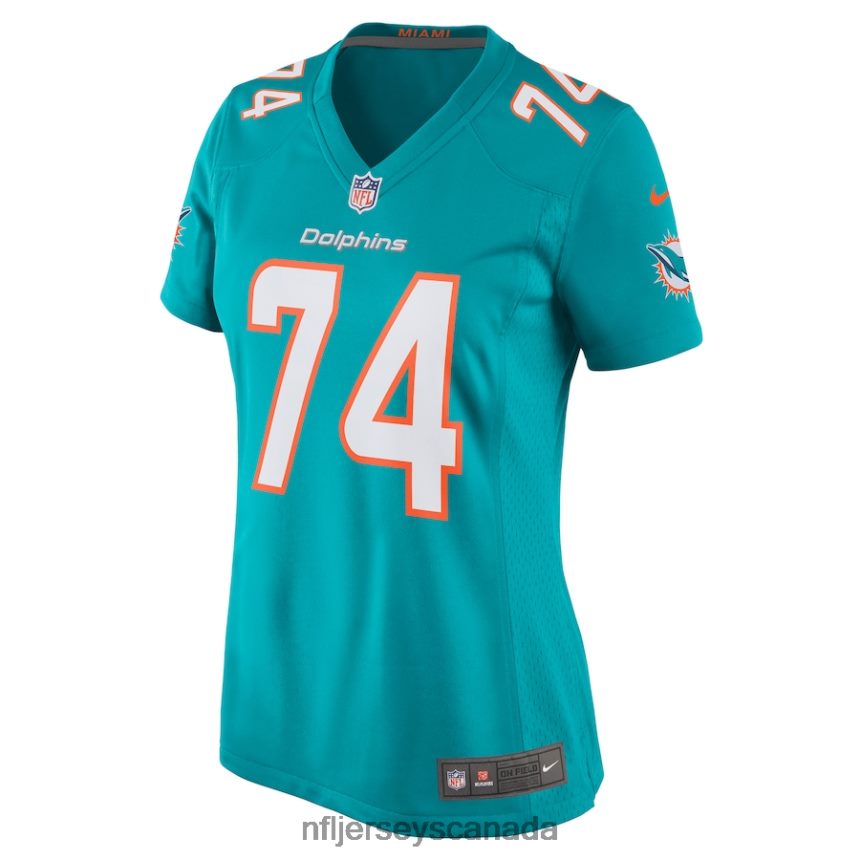 Women Miami Dolphins Liam Eichenberg Nike Aqua Game Jersey Clothing NFL TBXFR65039