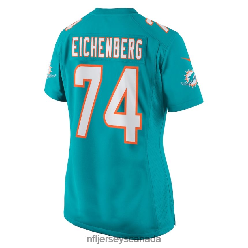 Women Miami Dolphins Liam Eichenberg Nike Aqua Game Jersey Clothing NFL TBXFR65039