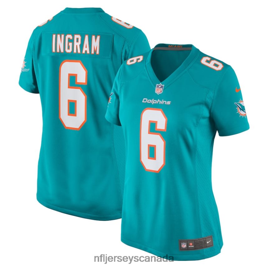 Women Miami Dolphins Melvin Ingram Nike Aqua Home Game Player Jersey Clothing NFL TBXFR65920