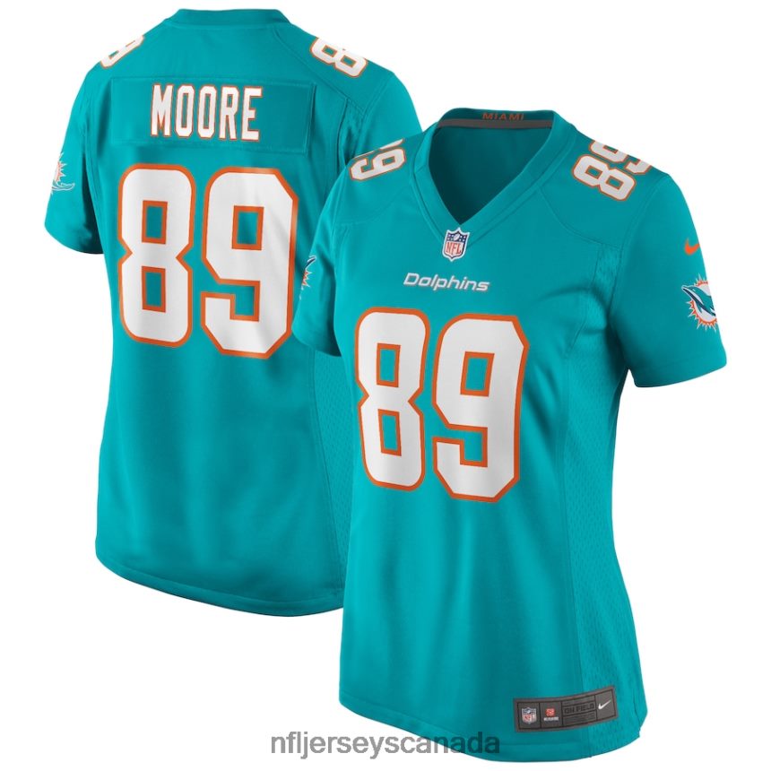 Women Miami Dolphins Nat Moore Nike Aqua Game Retired Player Jersey Clothing NFL TBXFR66470