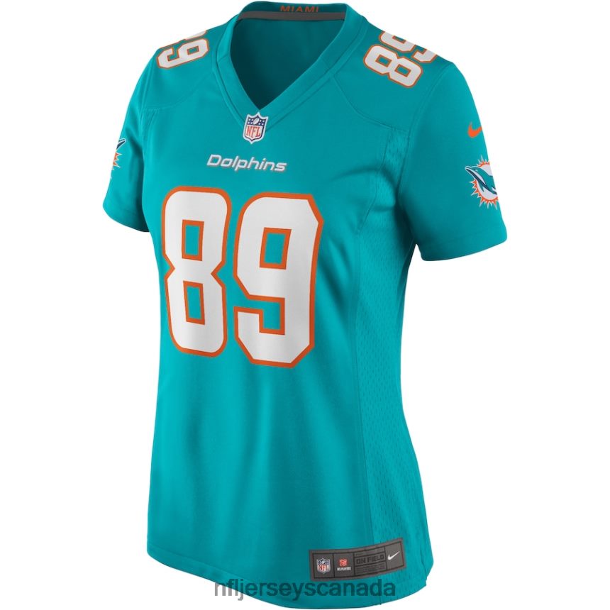 Women Miami Dolphins Nat Moore Nike Aqua Game Retired Player Jersey Clothing NFL TBXFR66470