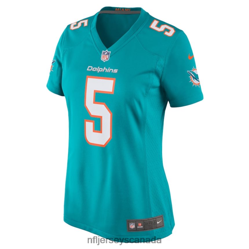 Women Miami Dolphins Teddy Bridgewater Nike Aqua Game Jersey Clothing NFL TBXFR66901