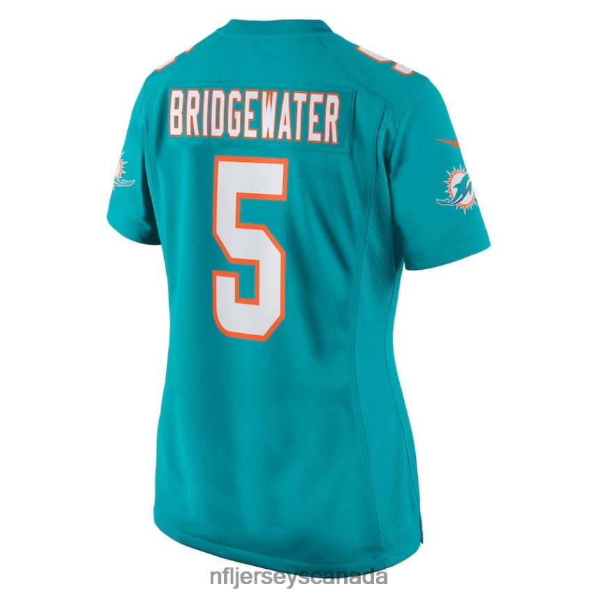 Women Miami Dolphins Teddy Bridgewater Nike Aqua Game Jersey Clothing NFL TBXFR66901