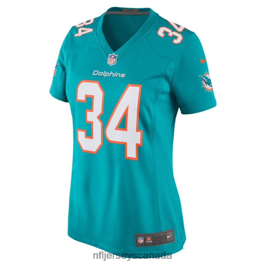 Women Miami Dolphins Tino Ellis Nike Aqua Home Game Player Jersey Clothing NFL TBXFR66995