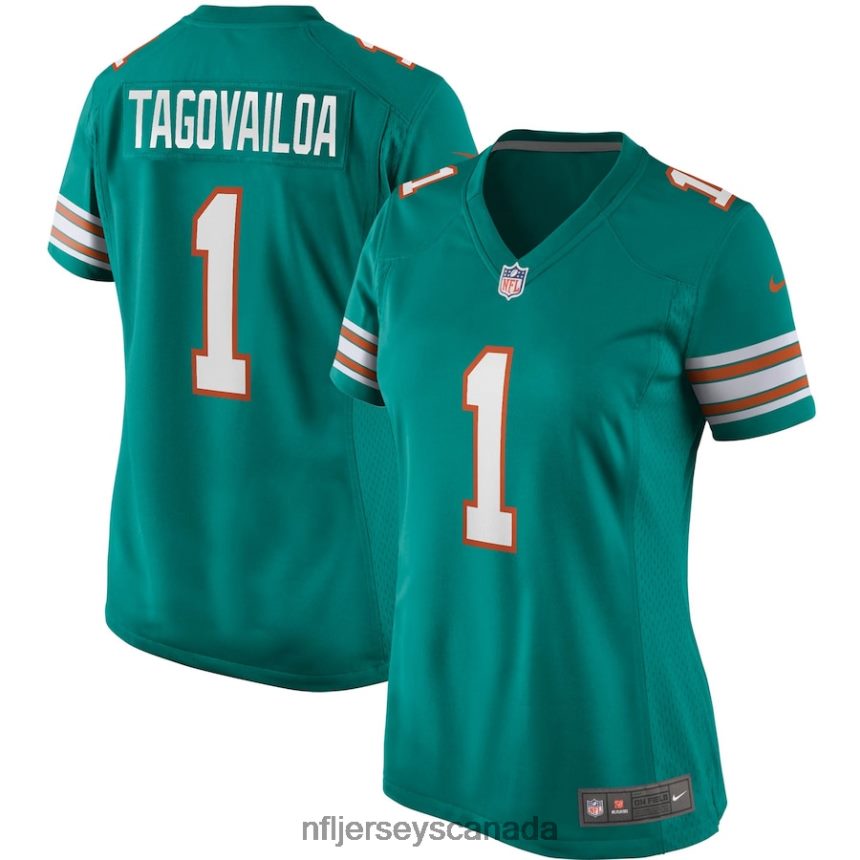 Women Miami Dolphins Tua Tagovailoa Nike Aqua Alternate Game Jersey Clothing NFL TBXFR61590