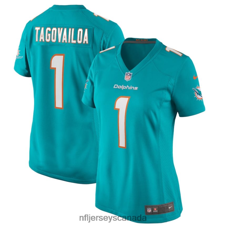 Women Miami Dolphins Tua Tagovailoa Nike Aqua Game Jersey Clothing NFL TBXFR61618
