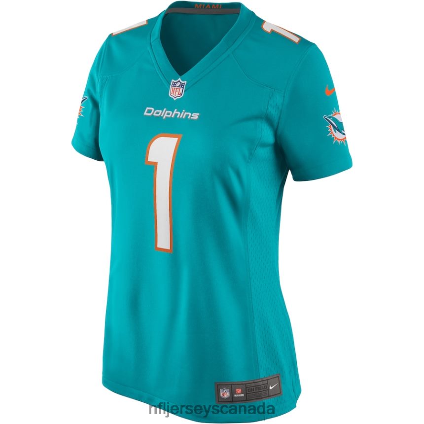 Women Miami Dolphins Tua Tagovailoa Nike Aqua Game Jersey Clothing NFL TBXFR61618