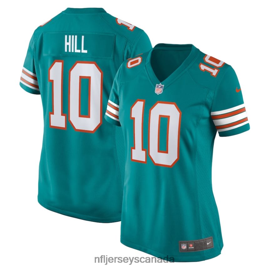 Women Miami Dolphins Tyreek Hill Nike Aqua Alternate Game Jersey Clothing NFL TBXFR62385