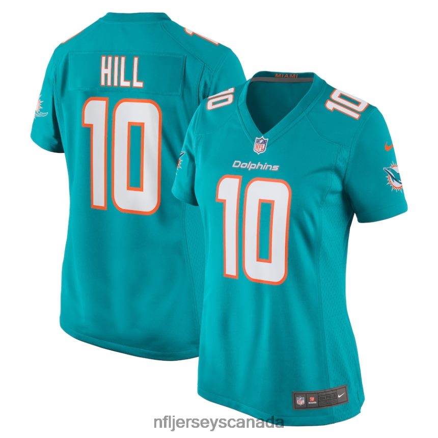 Women Miami Dolphins Tyreek Hill Nike Aqua Game Jersey Clothing NFL TBXFR61131