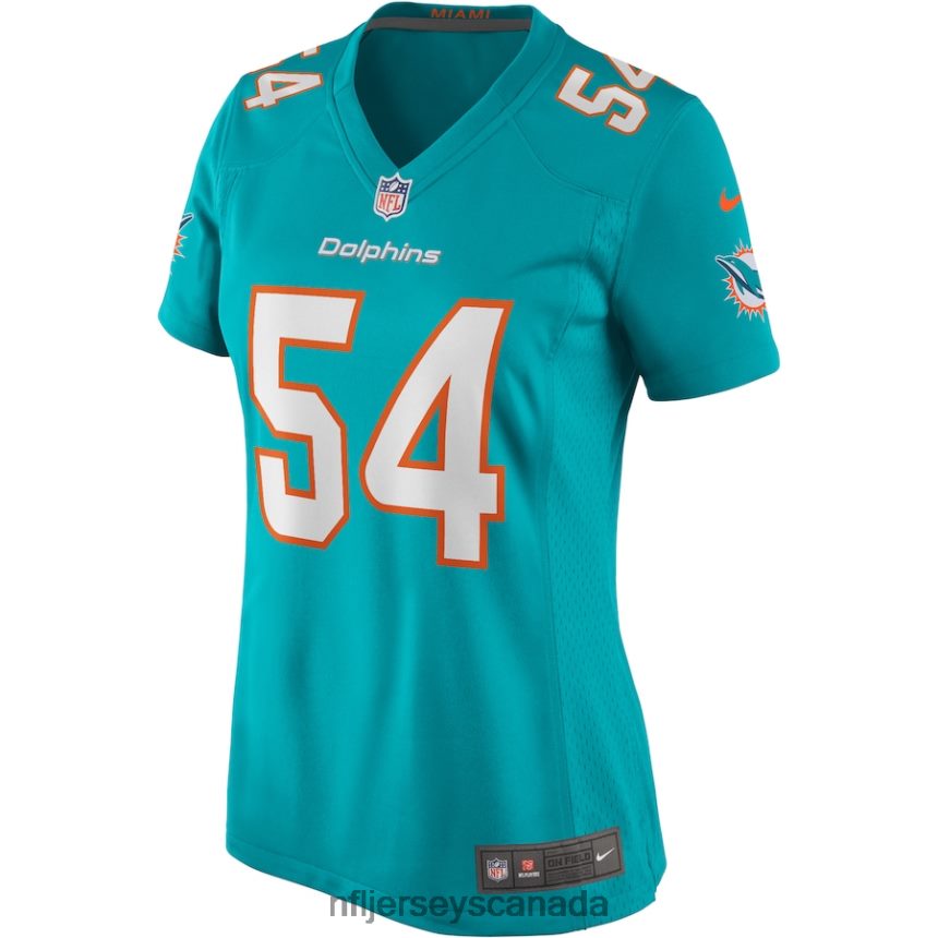 Women Miami Dolphins Zach Thomas Nike Aqua Game Retired Player Jersey Clothing NFL TBXFR61400