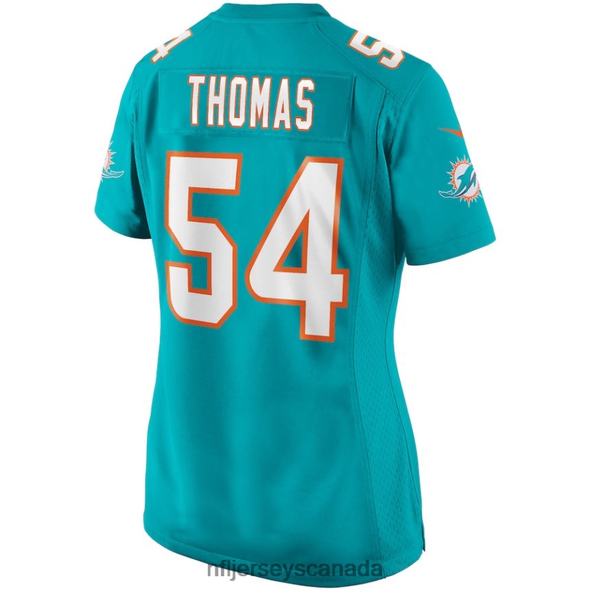 Women Miami Dolphins Zach Thomas Nike Aqua Game Retired Player Jersey Clothing NFL TBXFR61400