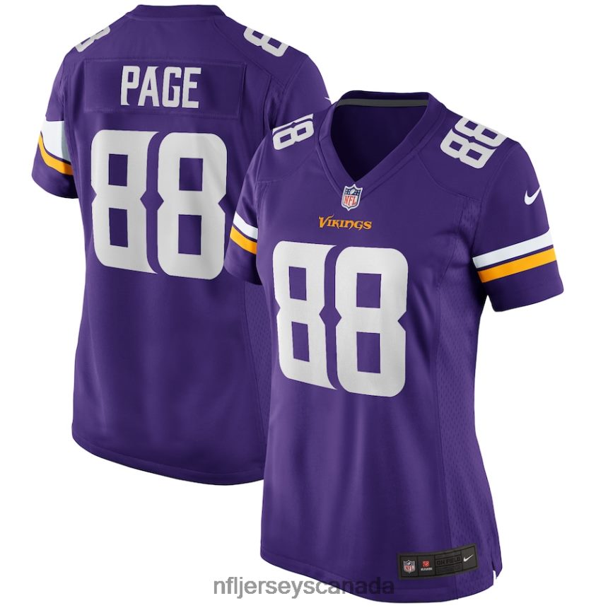 Women Minnesota Vikings Alan Page Nike Purple Game Retired Player Jersey Clothing NFL TBXFR63376