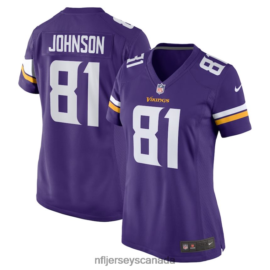 Women Minnesota Vikings Bisi Johnson Nike Purple Game Jersey Clothing NFL TBXFR65209
