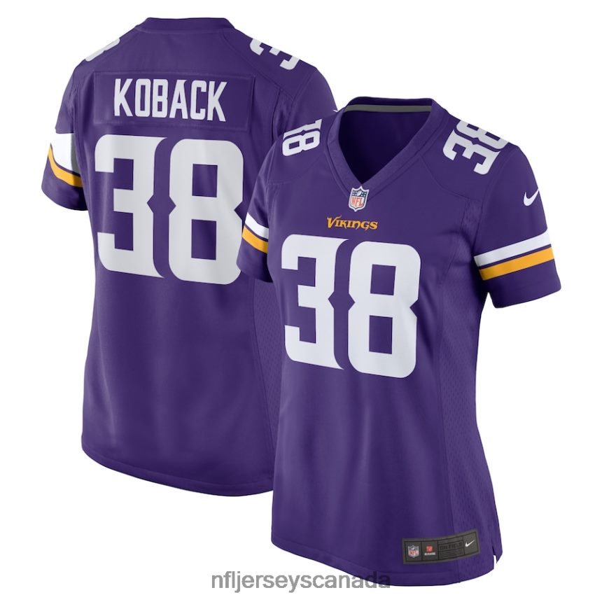 Women Minnesota Vikings Bryant Koback Nike Purple Home Game Player Jersey Clothing NFL TBXFR65229