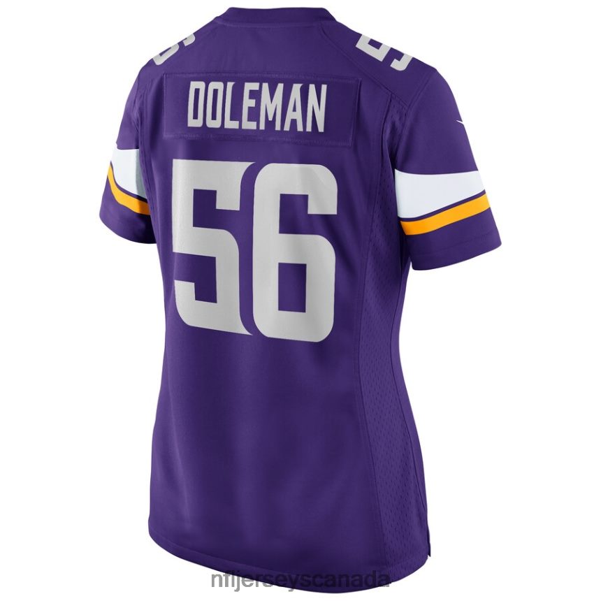 Women Minnesota Vikings Chris Doleman Nike Purple Game Retired Player Jersey Clothing NFL TBXFR65305