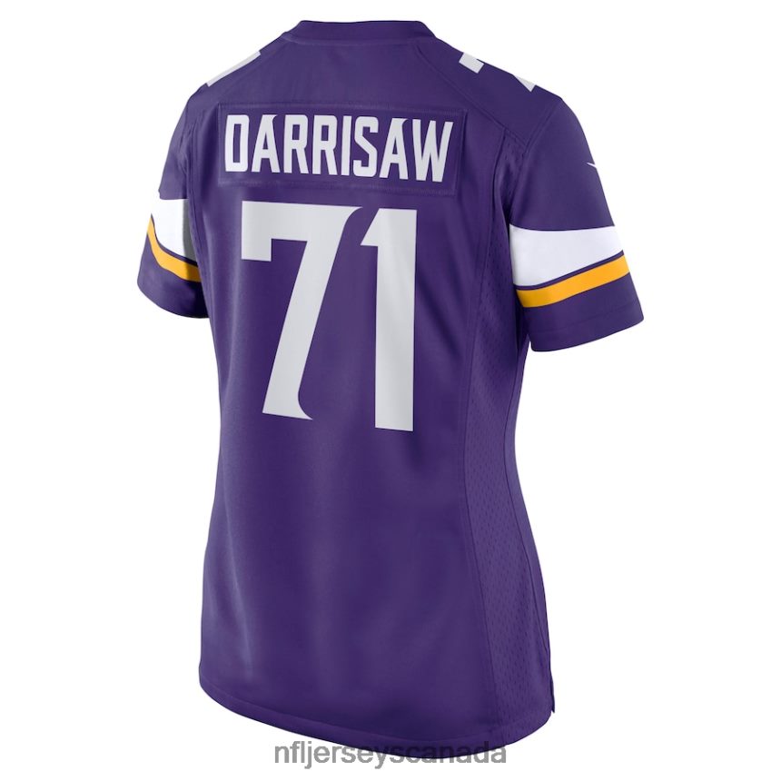 Women Minnesota Vikings Christian Darrisaw Nike Purple Game Jersey Clothing NFL TBXFR65226