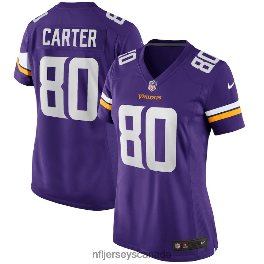 Women Minnesota Vikings Cris Carter Nike Purple Game Retired Player Jersey Clothing NFL TBXFR64005