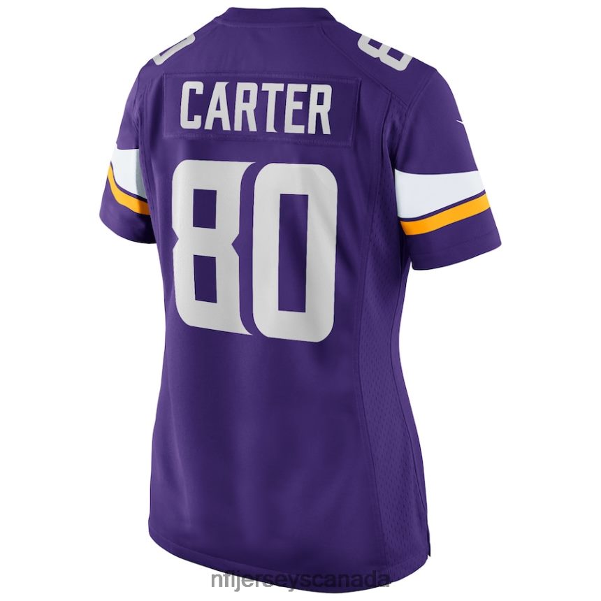 Women Minnesota Vikings Cris Carter Nike Purple Game Retired Player Jersey Clothing NFL TBXFR64005