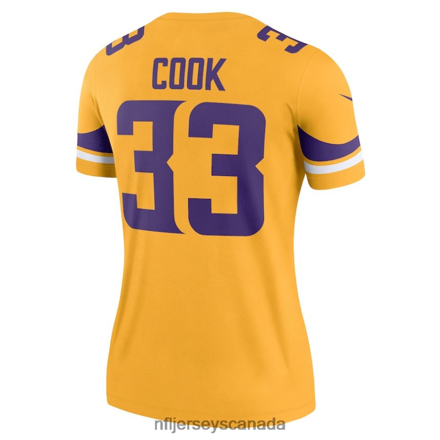 Women Minnesota Vikings Dalvin Cook Nike Gold Inverted Legend Jersey Clothing NFL TBXFR62051