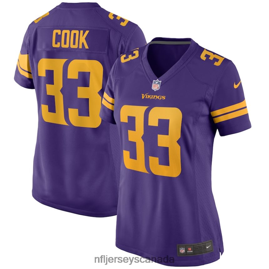 Women Minnesota Vikings Dalvin Cook Nike Purple Alternate Game Jersey Clothing NFL TBXFR62464