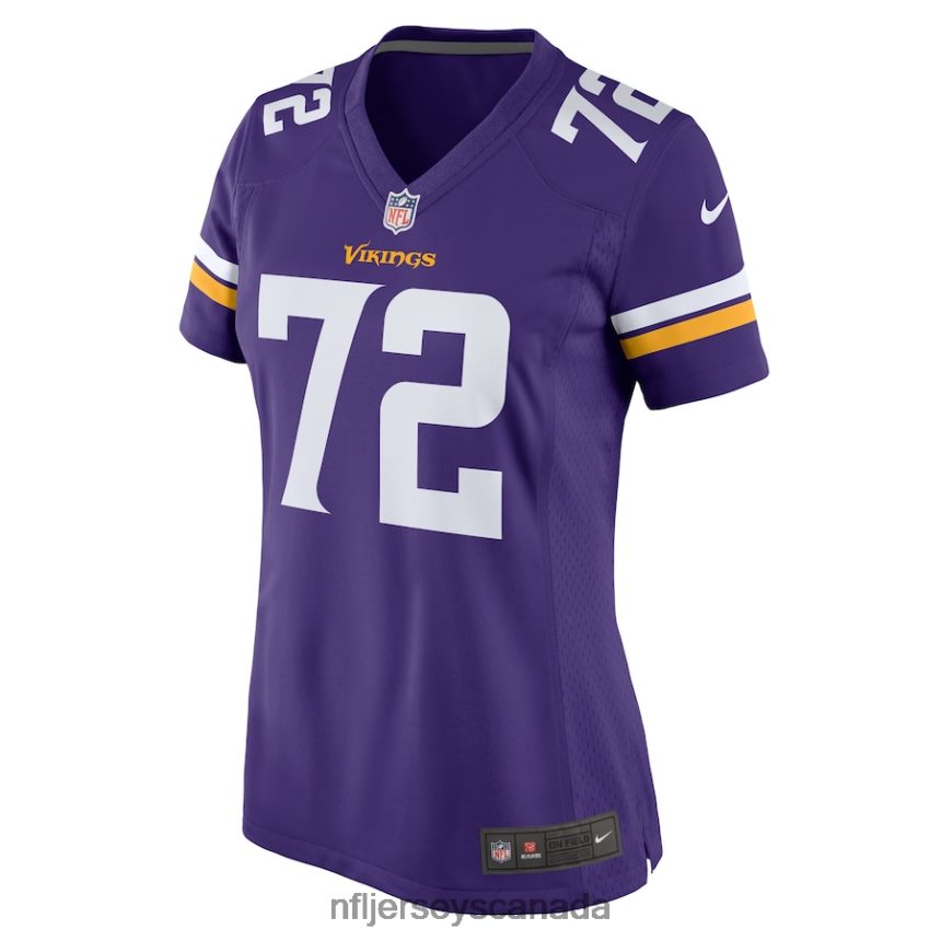 Women Minnesota Vikings Ezra Cleveland Nike Purple Game Jersey Clothing NFL TBXFR65254