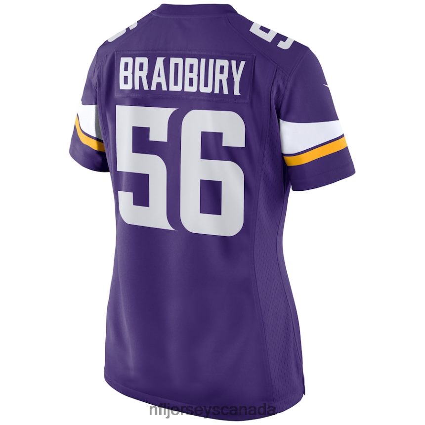 Women Minnesota Vikings Garrett Bradbury Nike Purple Game Jersey Clothing NFL TBXFR65238