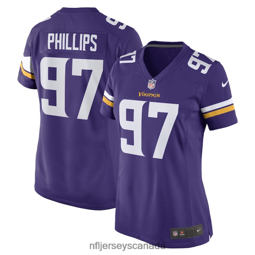 Women Minnesota Vikings Harrison Phillips Nike Purple Game Player Jersey Clothing NFL TBXFR65235